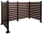 MCW Alu M&uuml;lltonnen-Zaun K57 Braun 130x206x110cm