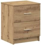 vidaXL Nachttisch mit 2 Schubladen Artisan-Eiche 40x36x50 cm 858801