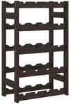vidaXL Weinregal f&uuml;r 20 Flaschen Schwarz Massivholz Kiefer 43 x 25 x 70 cm