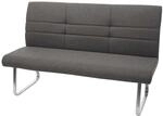 MCW Sitzbank G55 Stoff/Textil Edelstahl Geb&uuml;rstet Grau-Braun 160cm