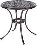 Beliani Gartentisch ANDALO Braun 68x68x70