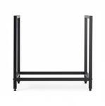 Relaxdays Kaminholzregal Eisen Schwarz Platzsparend 62,5 cm x 65 cm x 30,5 cm 2,6 kg