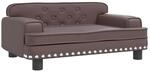 vidaXL Kindersofa Braun 70x45x30 cm Kunstleder 3196302