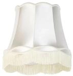 QAZQA Seidenlampenschirm Creme 45/30/44 Granny