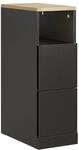 SoBuy Schmaler Nachttisch Beistelltisch mit 2 Schubladen Nachtschrank 20x35x60cm