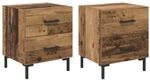 vidaXL Nachttisch 2 Stk Altholz 40 x 35 x 47,5 cm Holzwerkstoff 882014