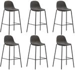 vidaXL Barhocker 6 Stk Dunkelgrau Stoff 3051099