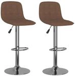 vidaXL Barhocker 2 Stk Braun Stoff 333948
