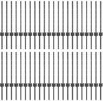 vidaXL Zaunpfosten 44 Stk Grau 100 cm Stahl 3335933