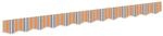 vidaXL Markisenvolant Mehrfarbig 230 x 20 cm Segeltuch 42000736