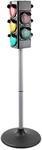 Relaxdays Spielzeugampel Kunststoff Schwarz Silber Licht und Sound 69 cm x 21...