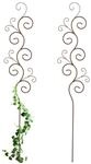 Relaxdays Rankhilfe Metall Braun mit Bodenstecker 2er Pack 160 cm x 30 cm x 1...