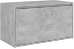 vidaXL Flurbank 80x40x45 cm Betongrau Holzwerkstoff