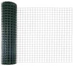 vidaXL Zaun mit Pfosten Gr&uuml;n 1 x 10 m Stahl und PVC 3335967