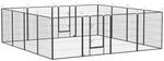 PawHut Freigehege DIY Welpengehege mit Zwei T&uuml;ren 320 x 320 x 100 cm