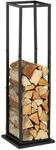 Relaxdays Kaminholzregal Stahl Schwarz Verk&uuml;rzbar 121 cm x 35 cm x 35 cm