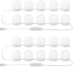 vidaXL Spiegelleuchten 2 Stk Wei&szlig; 4,5 x 4,5 x 4,8 cm Kunststoff 864915