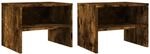 vidaXL Nachttische 2 Stk R&auml;uchereiche 40x30x30 cm Holzwerkstoff