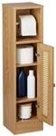 Relaxdays Toilettenpapierhalter Faserplatte Braun Stehend H&ouml;henverstellbar 80 cm x