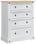 vidaXL Aufbewahrungs-Truhen mit Speicher Corona Wei&szlig; 92 x 48 x 114 cm 42021197