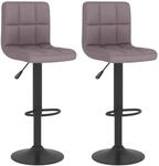 vidaXL Barhocker 2 Stk Taupe Stoff 334283