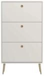 ebuy24 Softline Schuhschrank 3 Klapt&uuml;ren Wei&szlig;