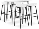 vidaXL 5-tlg. Bar-Set Wei&szlig; Modell 12