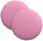 vidaXL Sitzkissen 2 Stk Rosa &Oslash;30 x 13 cm Stoff 42014098