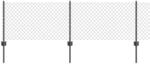 vidaXL Zaun mit Pfosten Grau 0,6 x 25 m Stahl und PVC 3336274