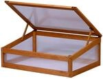 Dobar Fr&uuml;hbeetaufsatz Kubus 2.0 Serie 76 cm x 56 cm x 28 cm Hellbraun FSC&reg;