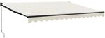 vidaXL Markise Einziehbar Creme 4,5x3 m Stoff und Aluminium 3154454