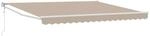 vidaXL Einziehbare Markise Beige 400 x 300 cm Polyester und Aluminium 3330616