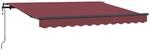 vidaXL Einziehbare Markise Bordeauxrot 250 x 200 cm Stoff 3329384