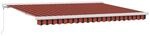 vidaXL Einziehbare Markise Rot und Schwarz 450 x 300 cm 3330887