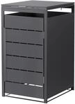 ML-Design M&uuml;lltonnenbox 1Er 240L 68x80x120 cm Anthrazit aus Stahl
