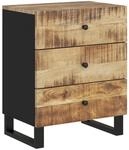 vidaXL Nachttisch 50x33x62 cm Massivholz Mango & Holzwerkstoff Modell 4