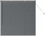 vidaXL Balkenjalousien mit Vorh&auml;ngen Dunkelgrau 130 x 125 cm Aluminium 42006052