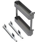 Emuca Seitlich Ausziehbarer Titan Simplex-Flaschenhalter mit Soft-Close Modul 200 mm
