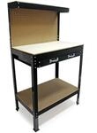 Wiltec Werkbank 1200x600x1600mm mit Lochwand Werkzeugbank Arbeitstisch Werktisch