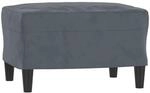 vidaXL Fu&szlig;hocker Dunkelgrau 60x50x41 cm Samt