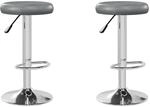 vidaXL Barhocker 2 Stk Grau Kunstleder 333102