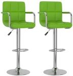 vidaXL Barhocker 2 Stk Gr&uuml;n Kunstleder 334602