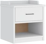 vidaXL Flurbank SANDNES Wei&szlig; 45x40x50 cm Massivholz Kiefer 4010447