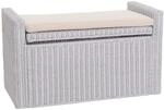 MCW Sitzbank Genua Rattan Staufach Wei&szlig;