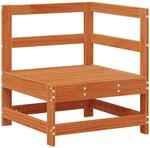 vidaXL Gartenecksofa Massives Kiefernholz Wachsbraun 62 x 62 x 70,5 cm 865471