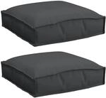 vidaXL Kissen 2 Stk Schwarz 40 x 40 x 8 cm Oxford-Stoff 42001582