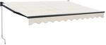 vidaXL Markise Einziehbar Creme 3,5x2,5 m Stoff und Aluminium 3154452