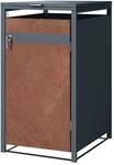ML-Design M&uuml;lltonnenbox 1Er 240L 68x80x116,3 cm Anthrazit-Rostoptik...