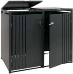 MCW 2er-M&uuml;lltonnenverkleidung O67 Anthrazit 122x132x84cm