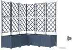 vidaXL Garten-Pflanzgef&auml;&szlig; 3 Stk Grau 120 x 40 x 143 cm Stahl 42002863